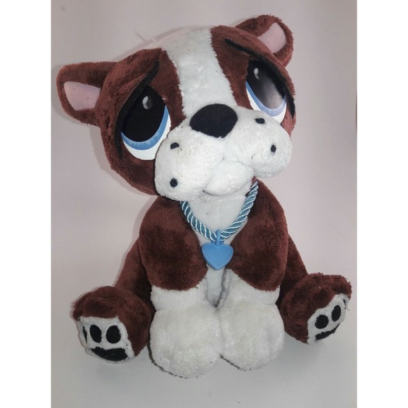 Rescue Pets Interactive Boxer Brown White Puppy Dog 10" Sitting Plush Blue Tag - Picture 1 of 10